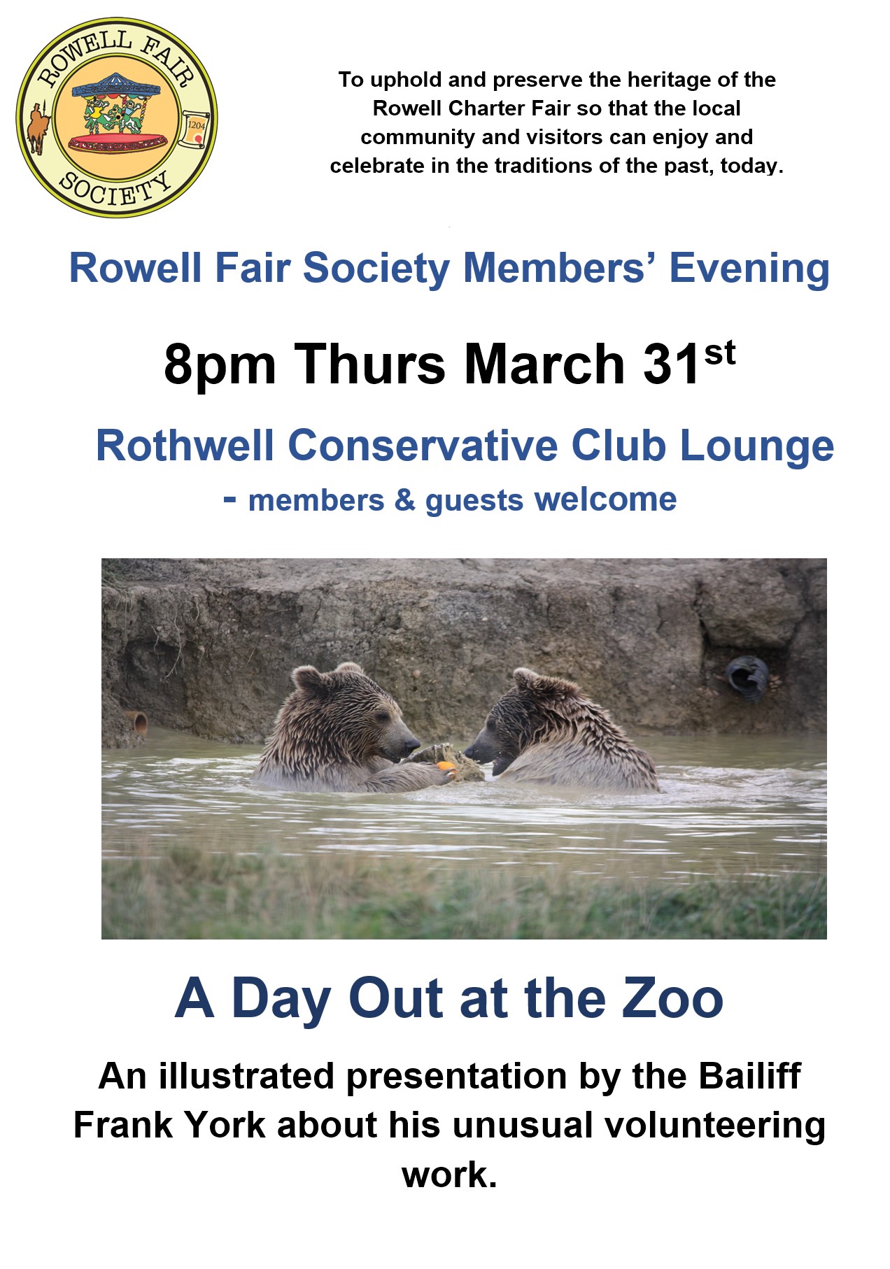 You are currently viewing Members’ Evening: “A Day-out at the Zoo”