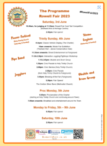 Read more about the article Rowell Fair 2023 – The Programme