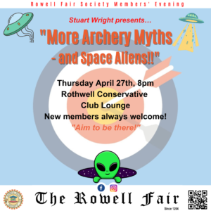 Read more about the article Members’ Evening – More Archery Myths and Space Aliens!