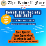 Date for Rowell Fair Society AGM 2025