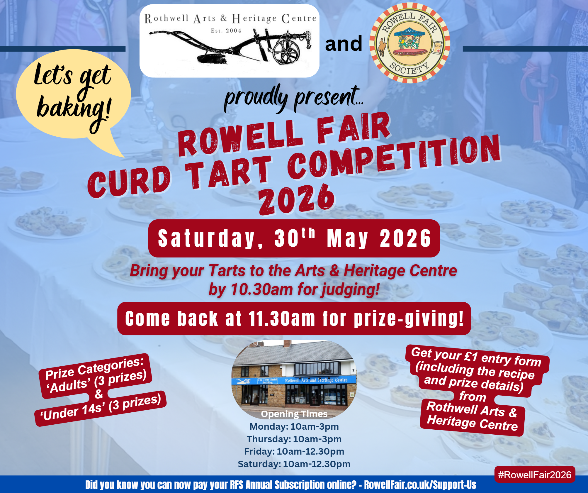 You are currently viewing Bakers, are you ready? Rowell Fair Curd Tart Competition 2026