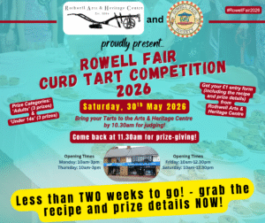 Read more about the article Less than TWO weeks to go! Rowell Fair Curd Tart Competition 2026